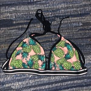 Pineapple Print Bikini Top